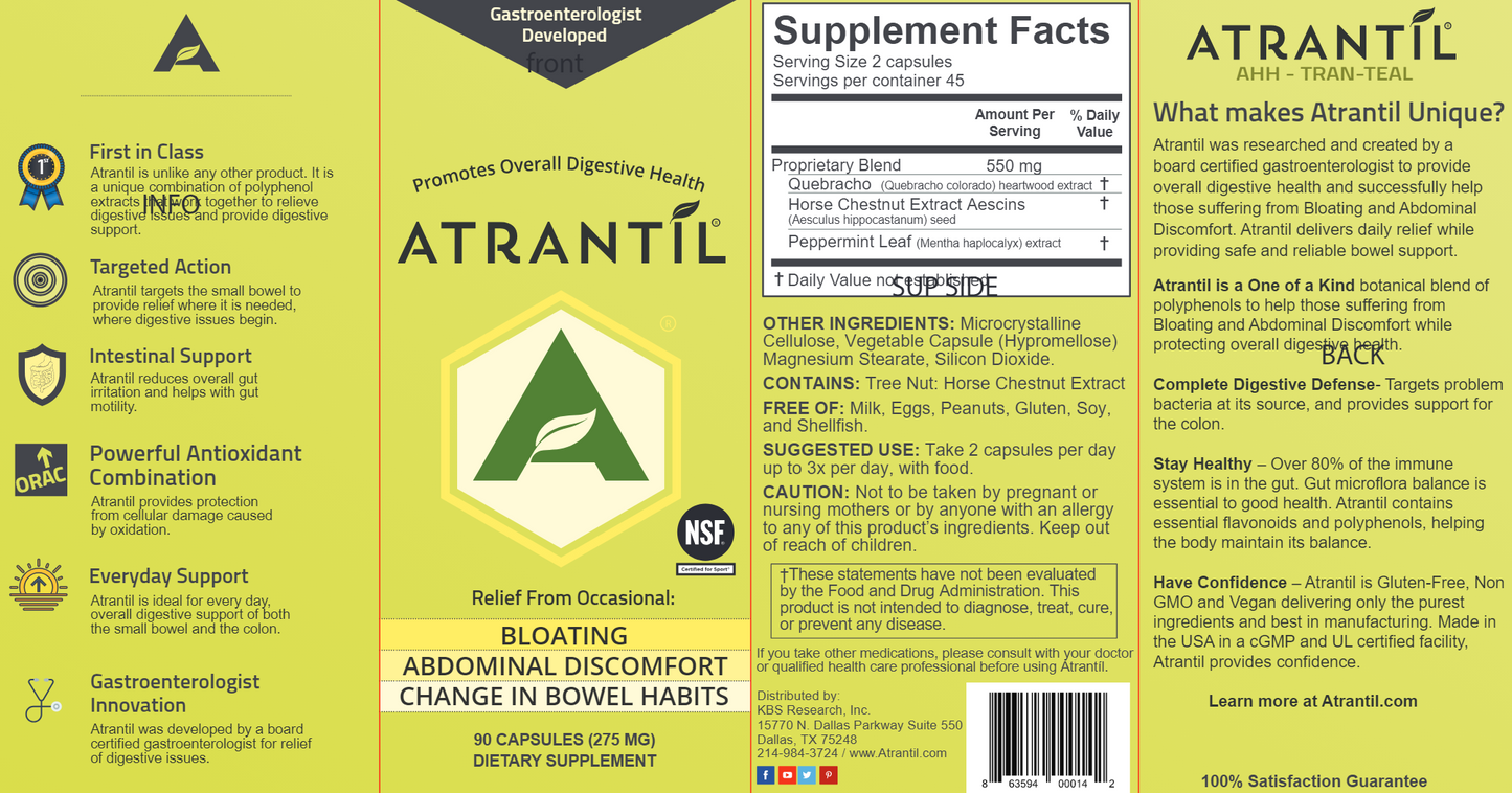 Atrantril Digestive Supplement 90caps
