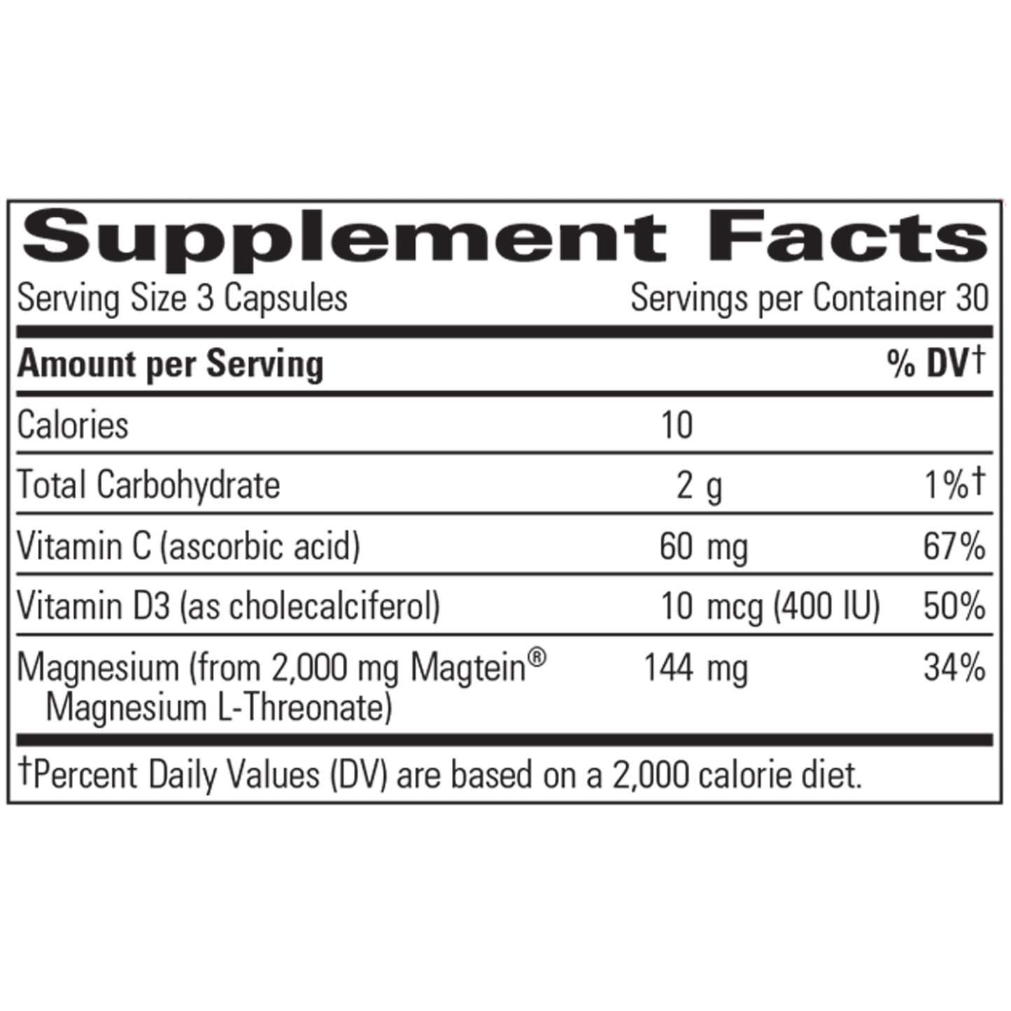 Magtein L-Threonate Plus (90c)