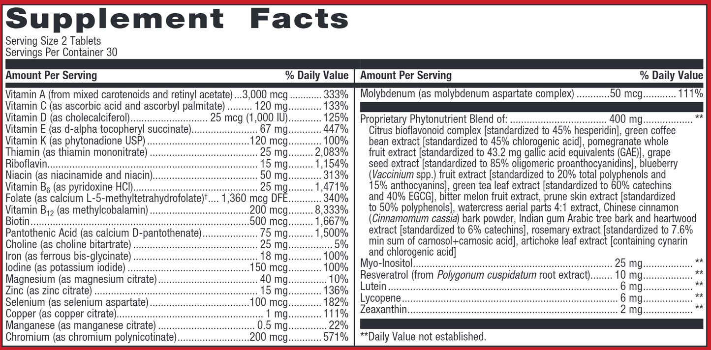 PhytoMulti w/ Iron 60 tabs