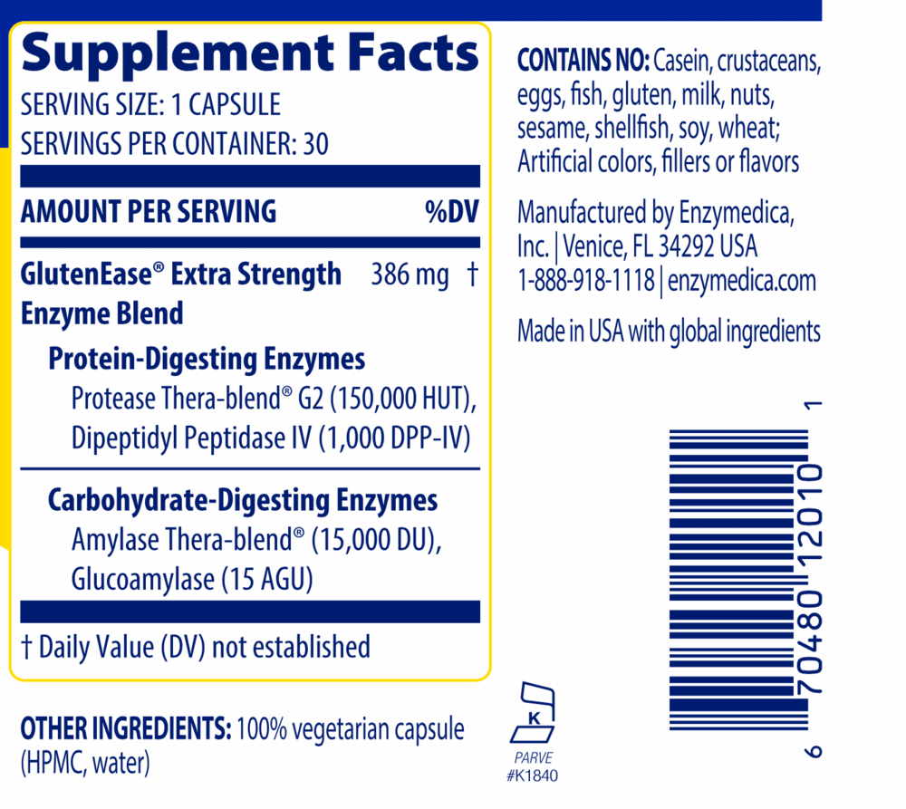 GlutenEase Extra Strength 30vcaps