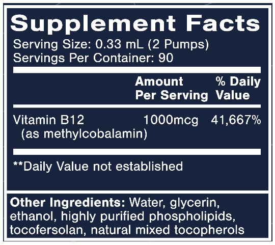Methyl B12 Liposomal 1 oz