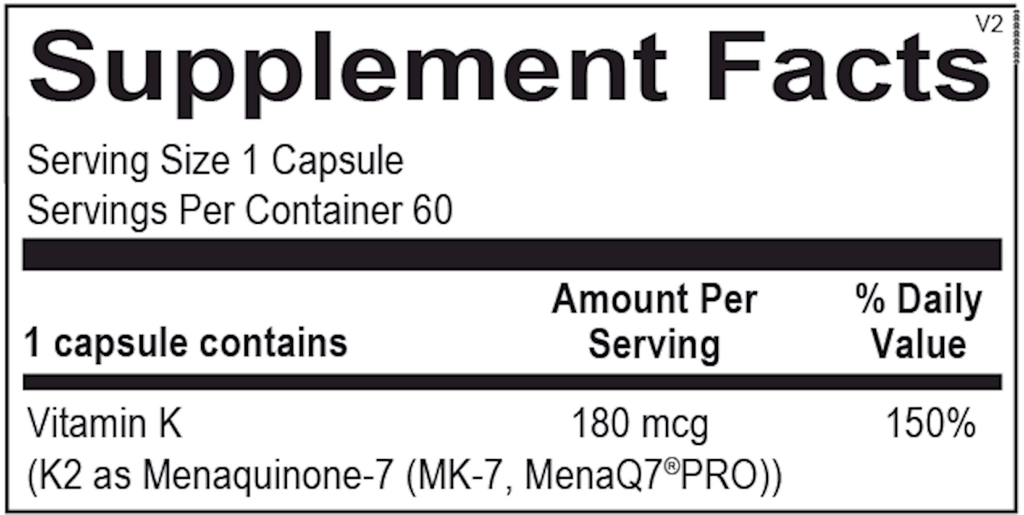 Vitamin K2 180 mcg