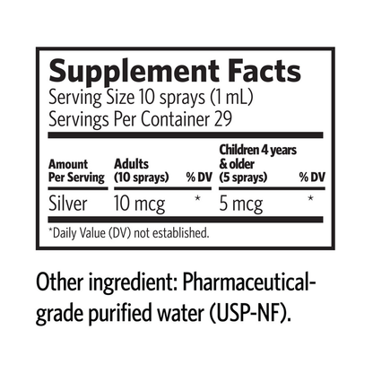 Silver Bio-Active Hydrosol Nasal 1 fl oz
