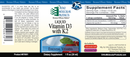 Vitamin D3 With K2 Liquid 1 oz