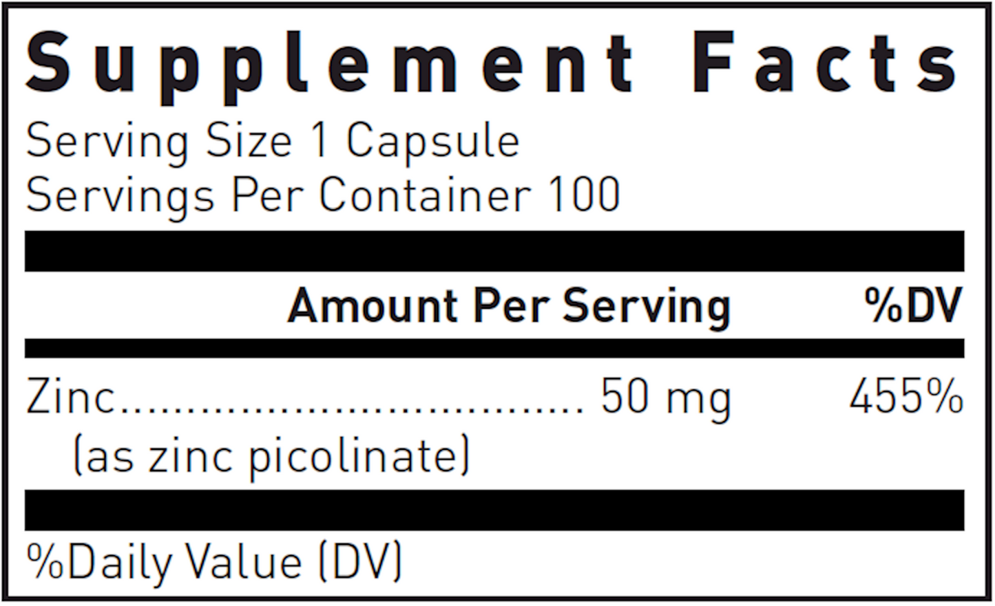 Zinc Picolinate 50 mg